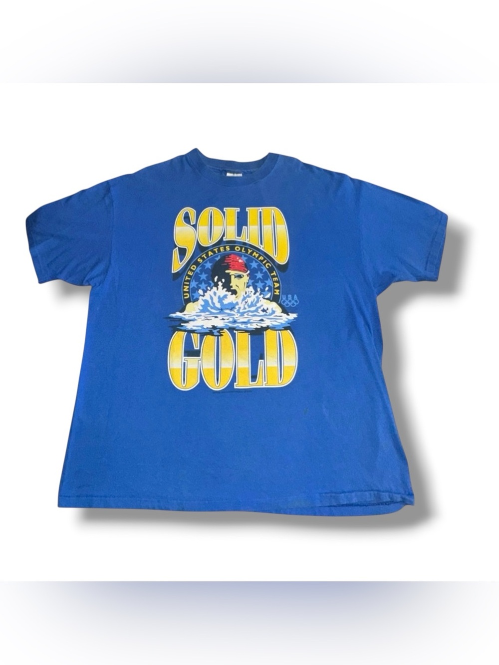 Men’s Hanes United States Olympic Swim Team Solid Gold T-Shirt